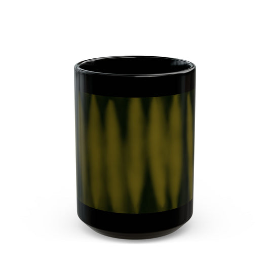 Gold Abstract Pattern Black Mug — 11oz & 15oz Ceramic Mug