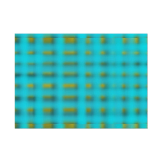 Abstract Turquoise Grid Poster — Modern Geometric Wall Art