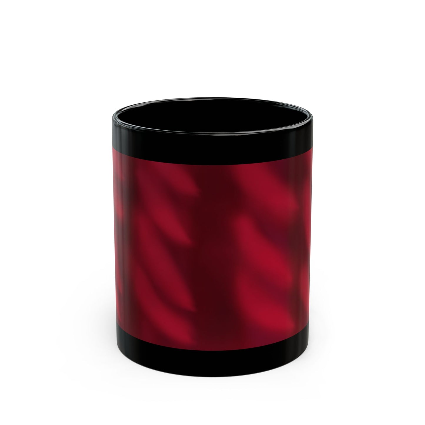 Black Ceramic Mug with Red Satin Gradient — Stylish Coffee Mug(11oz, 15oz)