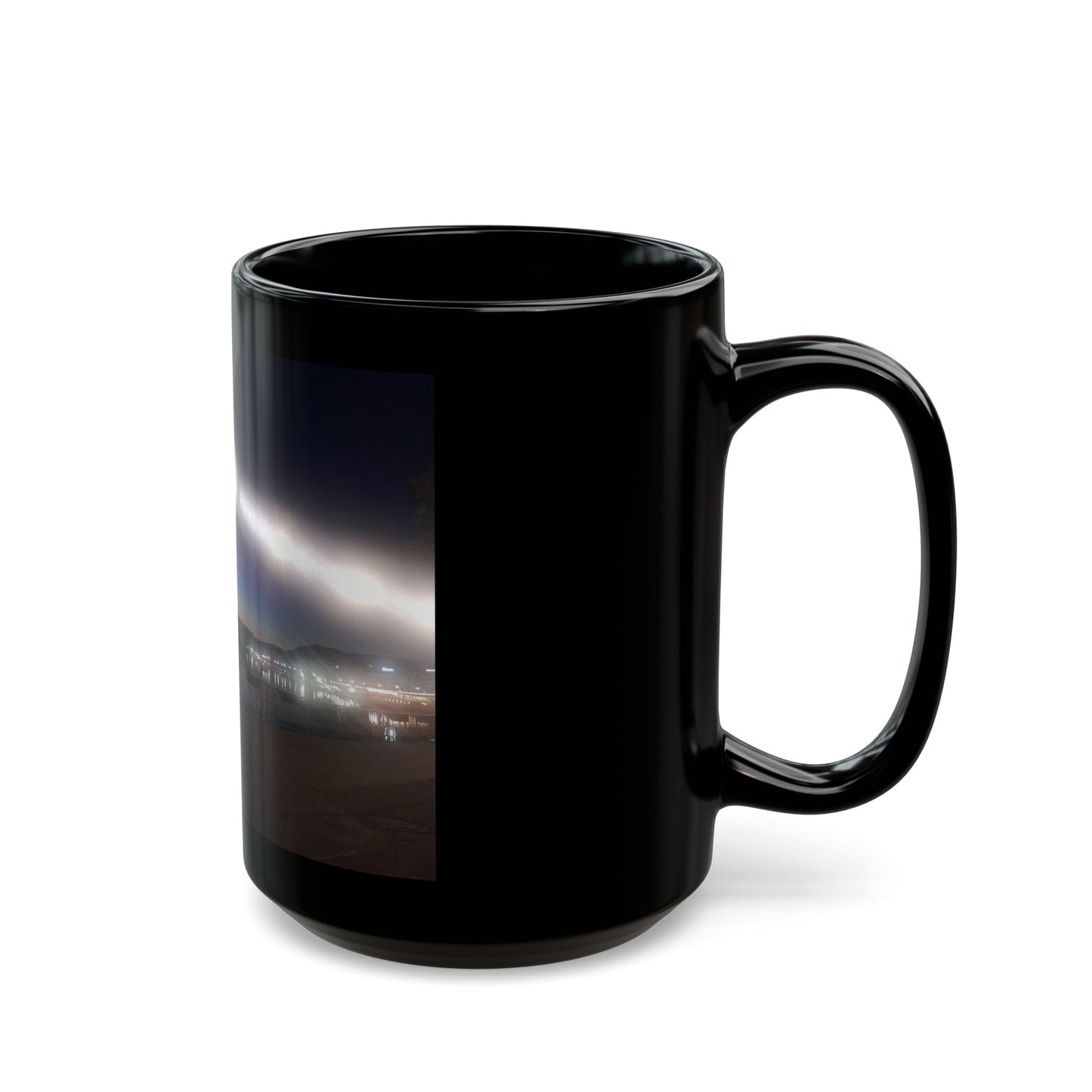 Black switzerland at night Mug — Night Harbor Lights 11oz/15oz