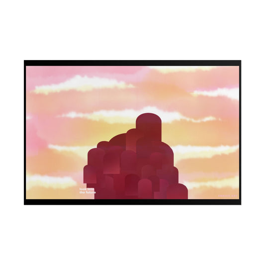 Sunset Abstract Poster — "Look to the Future" Rolled Art Print