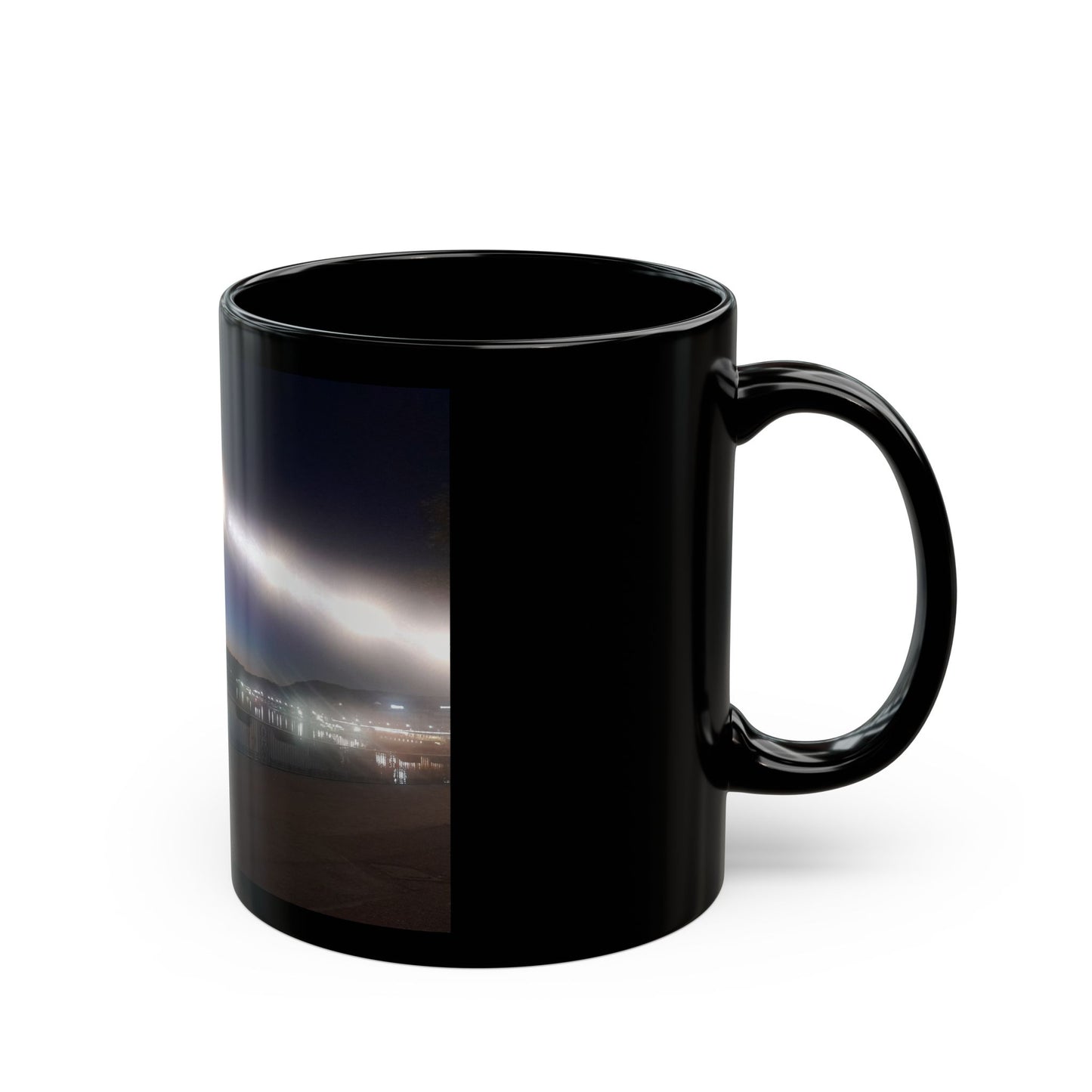 Black switzerland at night Mug — Night Harbor Lights 11oz/15oz