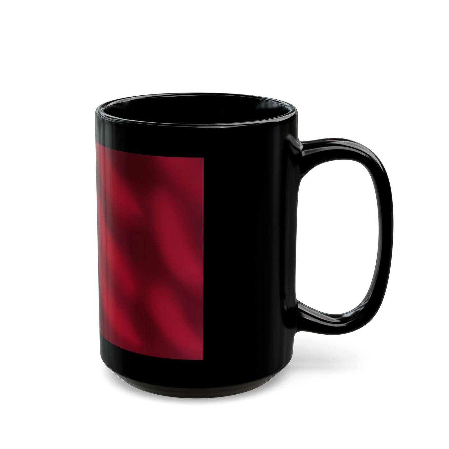 Black Ceramic Mug with Red Satin Gradient — Stylish Coffee Mug(11oz, 15oz)