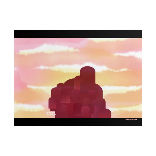 Sunset Abstract Poster — "Look to the Future" Rolled Art Print