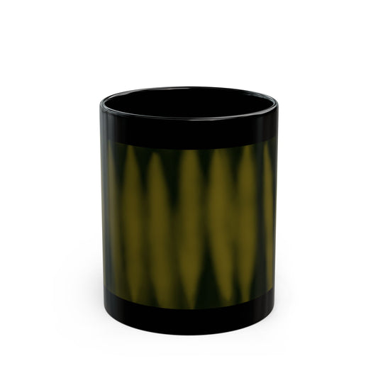 Gold Abstract Pattern Black Mug — 11oz & 15oz Ceramic Mug