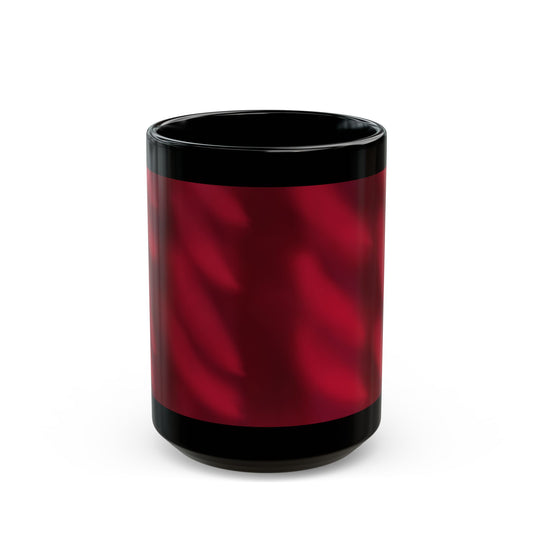 Black Ceramic Mug with Red Satin Gradient — Stylish Coffee Mug(11oz, 15oz)