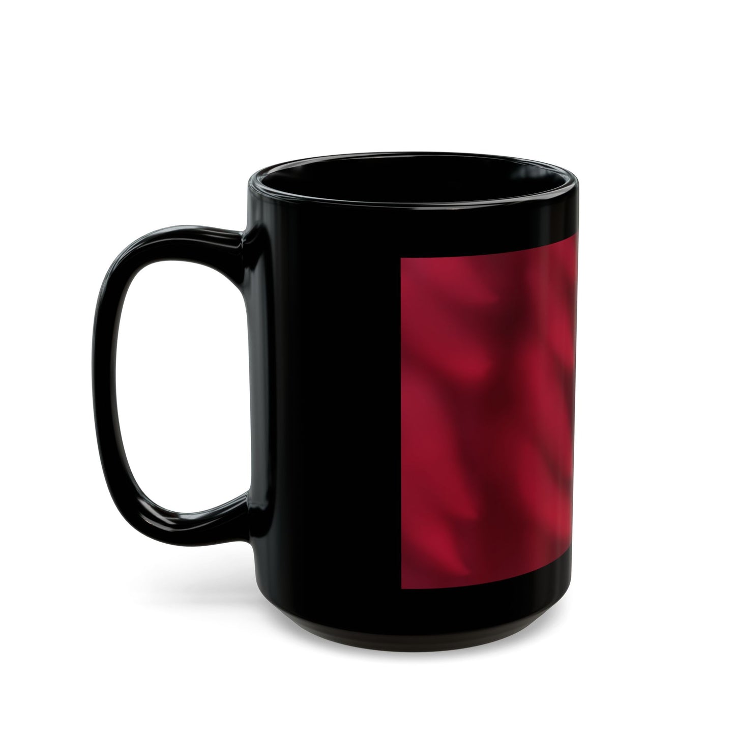 Black Ceramic Mug with Red Satin Gradient — Stylish Coffee Mug(11oz, 15oz)